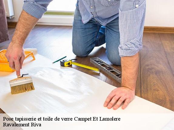 Pose tapisserie et toile de verre  campet-et-lamolere-40090 Ravalement Riva