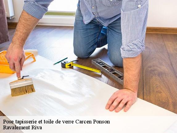 Pose tapisserie et toile de verre  carcen-ponson-40400 Ravalement Riva