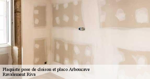 Plaquiste pose de cloison et placo  arboucave-40320 Ravalement Riva
