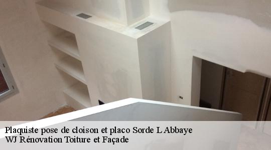 Plaquiste pose de cloison et placo sorde-l-abbaye-40300 WJ Rénovation Toiture et Façade