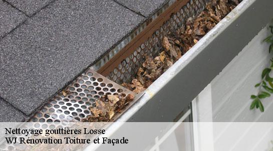 Nettoyage gouttières losse-40240 WJ Rénovation Toiture et Façade
